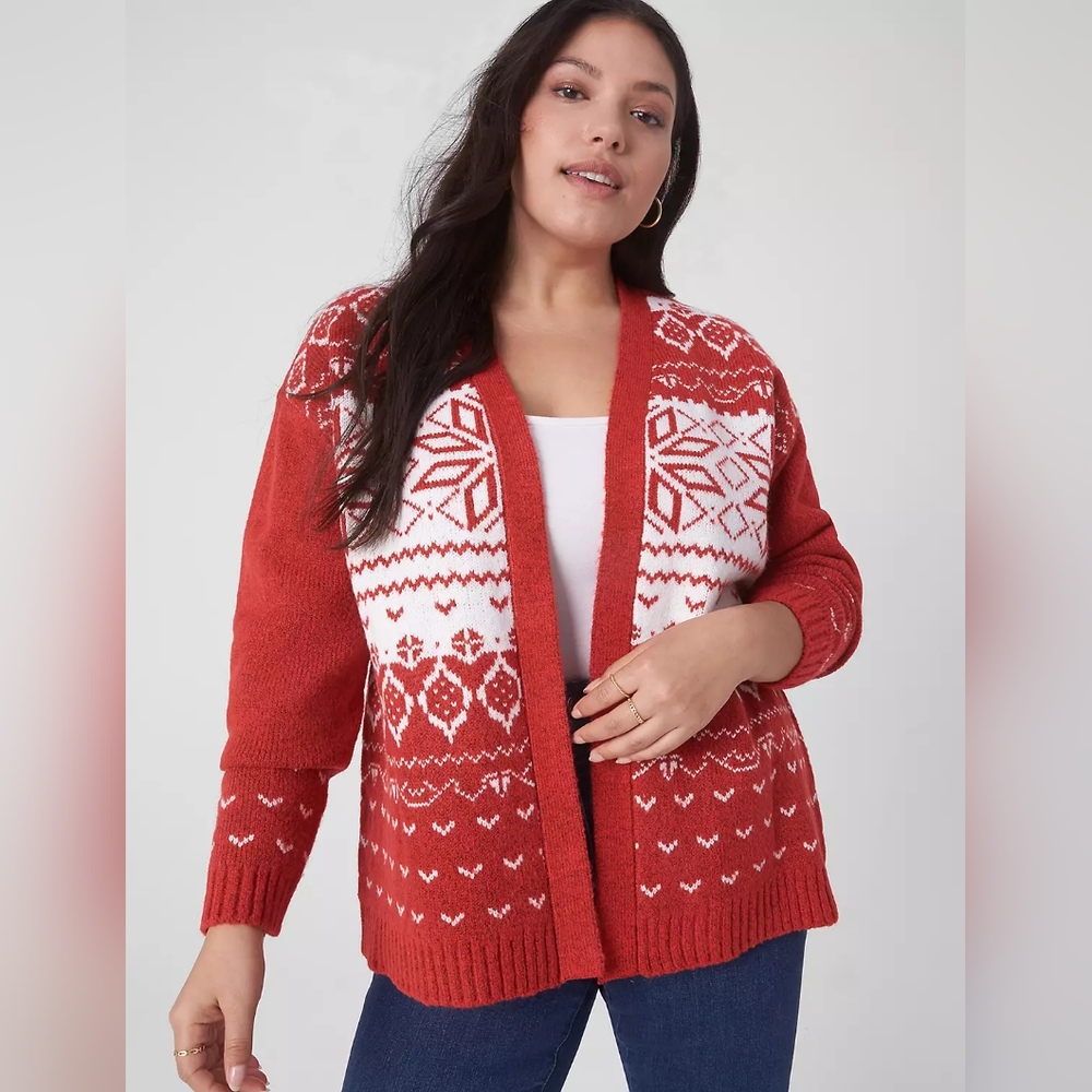 Classic Long-Sleeve Fair Isle Cardigan